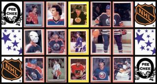 1982 O - Pee - Chee Nhl Hockey Sticker Complete Set Of 263 Francis Grant Fuhr Rookie