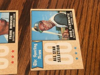 1968 Topps Baseball Card Set Break 374 Bob Clemente All Star Ex Or Better
