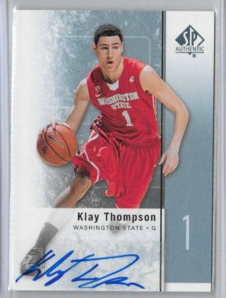 Klay Thompson Warriors 2011 - 12 Sp Authentic Auto Autograph Rookie Rc