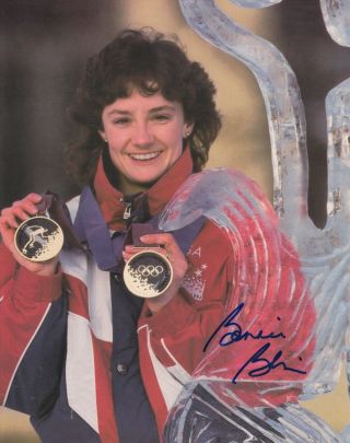 Bonnie Blair Signed 8x10 Photo Usa Olympic Speed Skater Autographed Authentic