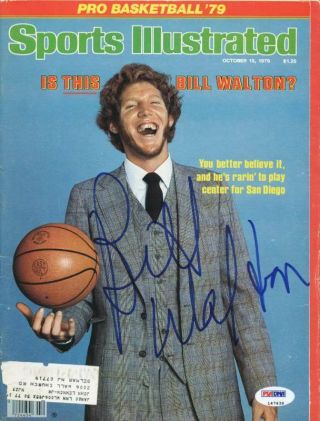 Blazers Bill Walton Authentic Signed Sports Illustrated 1979 Psa/dna L47439