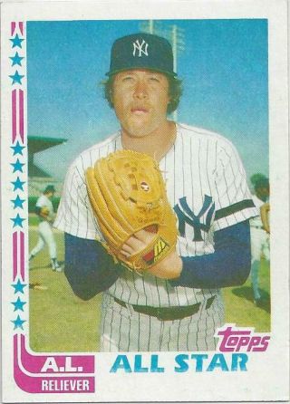 1982 Topps Rich Gossage Ny Yankees As Blackless Sheet " A " Error Variation