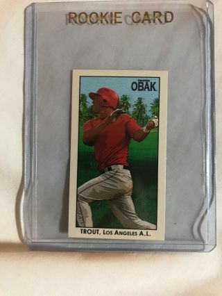 Mike Trout Rookie Baseball Card 2010 Tri Star Obak Mini Limited Edition Angels