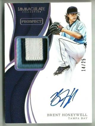 2019 Immaculate Brent Honeywell Prospect Patch Auto 14/25