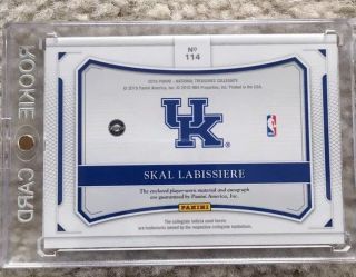 2016 - 17 National Treasures Skal Labissiere RPA Nike Logo Patch Auto Rc 1/2 JSY 2