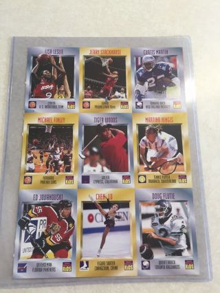 1996 Sports Illustrated For Kids Tiger Woods Rookie Card Uncut Sheet