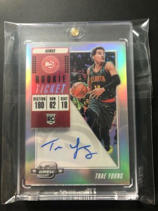 2019 Contenders Optic Basketball Trae Young Rc Auto Hawks