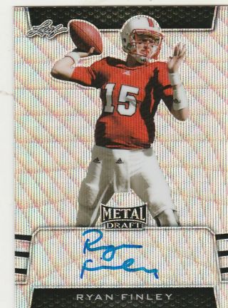 2019 Leaf Metal Draft Ryan Finley Nc State (bengals Rc) Silver Wave Prizm Auto