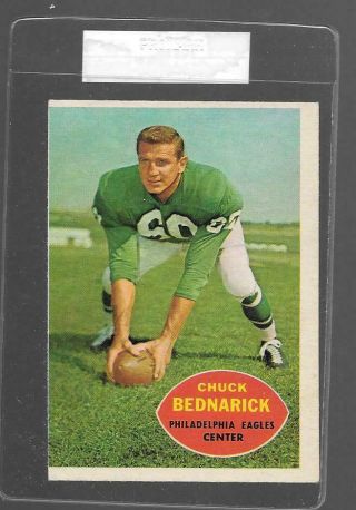 1960 Topps Football 87 Chuck Bednarick Eagles 10864
