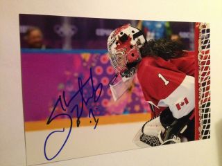 Shannon Szabados Signed 4x6 Photo Team Canada Women 