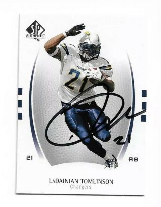 2007 Sp Authentic Ladainian Tomlinson Auto Signed Chargers Card See Read