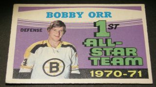 71 - 72 Opc Bobby Orr 1st All - Star Team 251 Vg/good