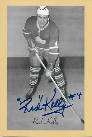 Red Kelly Authentic Signed Autograph Toronto Maple Leafs Nhl 4x6 Hockey Photo