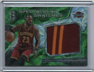 2016 - 17 Spectra Lebron James Spectacular Swatches Green Jumbo Patch 19/25