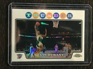Kevin Durant 2008 - 09 Topps Chrome Refractor 156 2nd Year Tough
