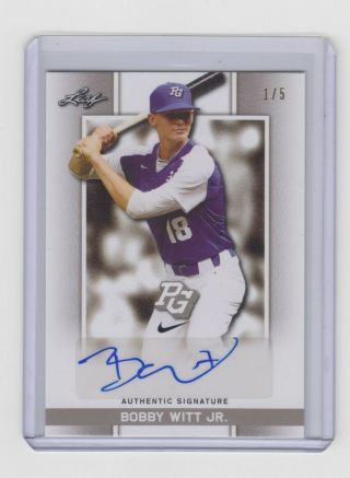 2018 Leaf Metal Perfect Game All - American Bobby Witt Jr Auto Autograph 1/5
