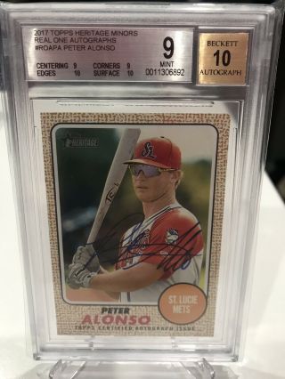 2017 Topps Heritage Peter Alonso Auto