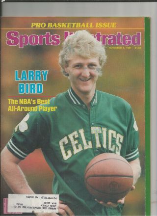 11/8/1981 Larry Bird Pro Basketball Sports Illustrated Cover Nm L@@k