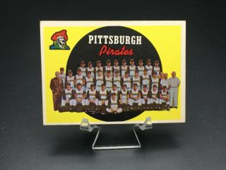 1959 Topps Baseball Pittsburgh Pirates Team Card Vg - Ex/ex 528