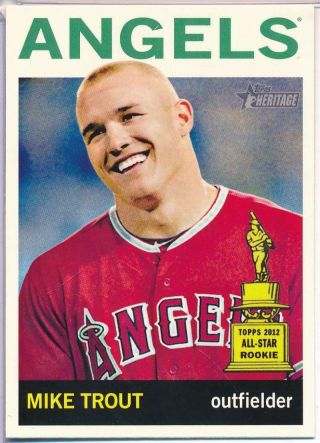 2013 Topps Heritage Mike Trout 430 2012 All - Star Rookie Angels C2985