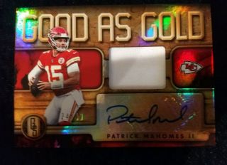 2019 Gold Standard Patrick Mahomes Good As Gold Patch Auto - Mvp - /49 
