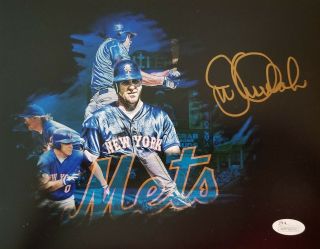 York Mets,  Joe Orsulak Signed 8x10 Custom Photo With Jsa Wpp