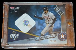 2017 Topps Now Astros World Series George Springer Game Base Card 29/49