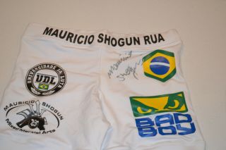 Ufc Pride Mma Legend Mauricio Shogun Rua Autographed Signed Bad Boy Shorts