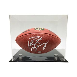 Deluxe 5mm Thick Acrylic Football/rugby Ball Display Case - Uv Protected