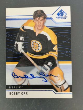 2018 - 19 Upper Deck Sp Game Blue Autograph Bobby Orr Boston Bruins