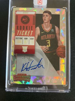 Kevin Huerter Auto Rookie 2018 - 19 Panini Contenders Cracked Ice 12/25