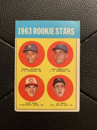 1963 Topps Pete Rose Cincinnati Reds 537 Baseball Card Rookie