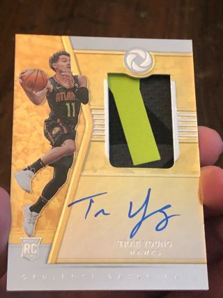 Trae Young 2018 - 19 Opulence Rookie Patch Auto 36/79 Rc Rpa - Hawks