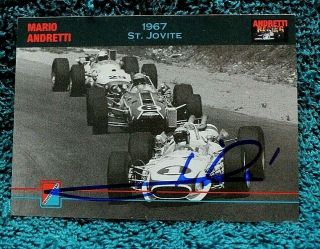 Andretti Indy 500 Trading Card Autographed Signed Indy Winner Mario Andretti