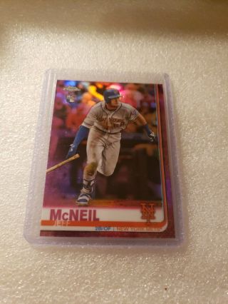2019 Topps Chrome Jeff Mcneil Rookie Card Pink Refractor 152 Ny Mets