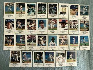 1982 Los Angeles Dodgers La Police Department 30 Card Set W/3 World Series Cards