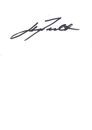 John Travolta Autographed 3x5 Notecard