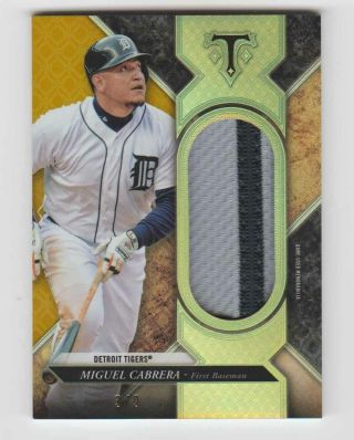2017 Topps Threads Miguel Cabrera Game Jersey Relic Card 3/9