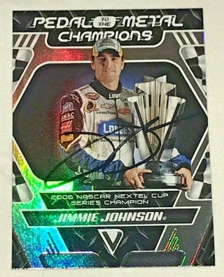 Jimmie Johnson Autographed Pedal To The Metal Champions Nascar Panini 2019 Card