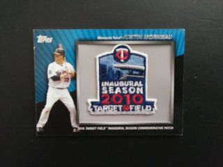 2010 Topps Commemorative Patch Card Mcp - 144 Justin Morneau,  Twins