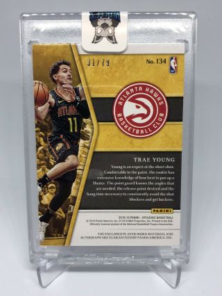 2018 - 19 Panini Opulence TRAE YOUNG TRUE RPA RC Rookie Patch AUTO 31/79 Hawks 2