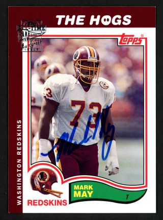 Mark May Autographed 2004 Topps All Time Fan Favorites Card Redskins 153551