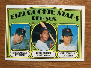 1972 Topps Set Break 79 C.  Fisk/c.  Cooper /m.  Garman Rookie Stars