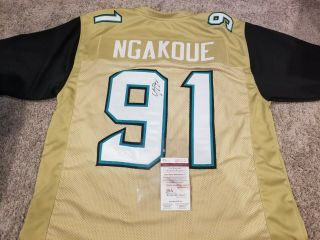 Yannick Ngakoue Signed Autographed Jacksonville Jaguars Jersey Jsa Witness