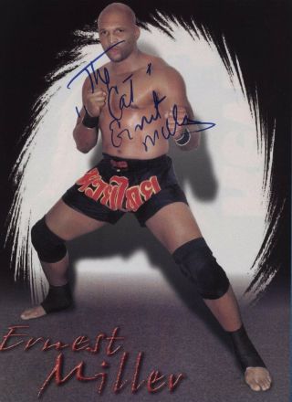 Ernest Miller Autographed Signed Picture Photo Authentic The Cat Wcw