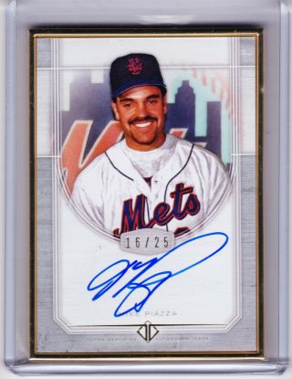 Mike Piazza Ny Mets Hof 2017 Topps Transcendent Gold Framed Autograph 16/25 Auto
