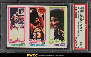 1980 Topps Basketball Kareem Abdul - Jabbar Sidney Moncrief Gale Psa 9 (pwcc)