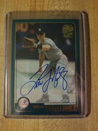 2019 Topps Archives Tino Martinez Auto Fan Favorites 2001 Autograph Card Yankees