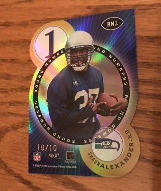 2000 Playoff Contenders Shaun Alexander Round Numbers Gold Autograph 10/10