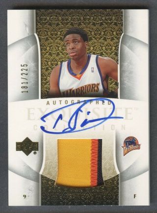 2005 - 06 Exquisite Rookie Patch Ike Diogu Auto 181/225 Warriors